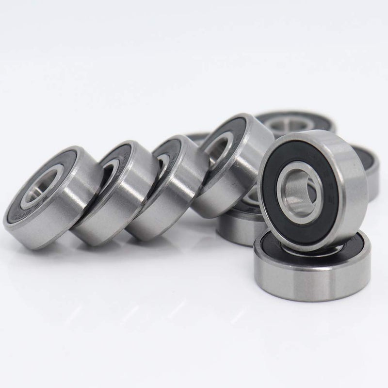 Donepart محامل كرات دونبارت 6205-2RS عبوة 10، محامل عميقة 25 مم × 52 مم × 15 مم، فولاذ كروم، مشحمة مسبقًا، أختام مطاطية مزدوجة، تناسب جزازات العشب، والمحركات، والعجلات، وأجزاء أبواب المرآب - Image 3